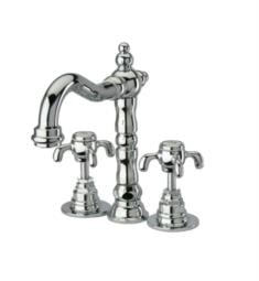 LaToscana 87214W Ornellaia 7" Double Handle Mini-Widespread/Deck Mounted Rotating Spout Bathroom Sink Faucet with Pop-Up Drain