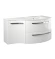 LaToscana AM43OPT2 Ambra 42 1/2" Wall Mount Single Bathroom Vanity with Two Soft Closing Drawer and Left Side Cabinet