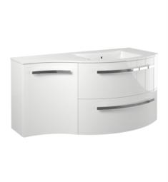 LaToscana AM43OPT2 Ameno 42 1/2" Wall Mount Single Bathroom Vanity with Two Soft Closing Drawer and Left Side Cabinet