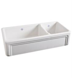 Rohl RC4018 Shaws Original 39 1/2" Casement Edge Front Double Bowl Apron Front Fireclay Kitchen Sink