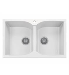 LaToscana NK07920-58UG Corax 31 1/8" Double Bowl Drop-In Granite Rectangular Kitchen Sink in Milk White
