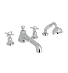 Rohl U.3738X Perrin and Rowe 9" Two Cross Handle Widespread/Deck Mounted Roman Tub Filler with Handshower