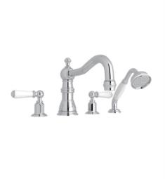 Rohl U.3745L Perrin and Rowe Edwardian 10" Two Lever Handle Widespread/Deck Mounted Roman Tub Filler with Handshower