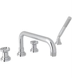 Rohl A3314IW Campo 9 7/8" Two Wheel Handle Widespread/Deck Mounted Roman Tub Filler