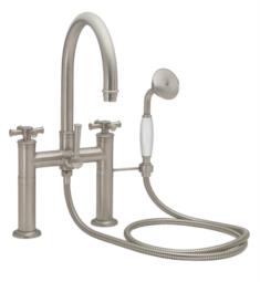 California Faucets 1308.20 Palomar 18 3/4" Traditional Double Handle Deck Mounted Tub Filler with Handshower