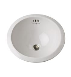 Rohl U.2515WH Perrin & Rowe 16 7/8" Single Bowl Undermount Round Bathroom Sink in White