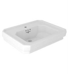 Rohl U.2931WH Perrin & Rowe 24 3/4" Single Bowl Pedestal Rectangular Bathroom Sink in White