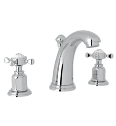 Rohl U.3761X Perrin & Rowe Edwardian 4 1/2" High Neck Double Handle Widespread Bathroom Sink Faucet