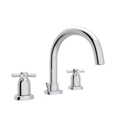Rohl U.3956X Perrin & Rowe Holborn 6" Double Handle Widespread C-Spout Bathroom Sink Faucet