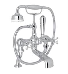 Rohl U.3001X-1 Perrin & Rowe Georgian Era 7 3/8" Double Handle Deck Mounted Exposed Tub Filler with Handshower