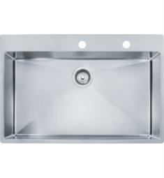 Franke HFS3322-2 Vector 33 1/2" Single Bowl Drop-In/Undermount Stainless Steel Kitchen Sink in Polished Satin from Home Collection