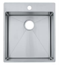 Franke HTS2022-1 Vector 19 1/2" Single Bowl Drop-In/Undermount Stainless Steel Landry Kitchen Sink in Polished Satin from Home Collection