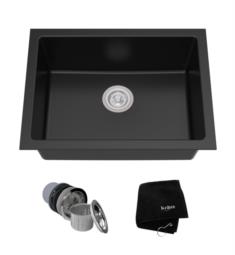 Kraus KGD-410B 24" Single Bowl Drop-In/Undermount Granite Composite Rectangular Kitchen Sink