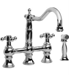 Graff G-4845 Canterbury 8 1/2" Double Handle Bridge/Deck Mounted Kitchen Faucet with Side Spray