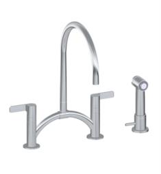 Graff G-4895-LM46B Terra 9 1/8" Double Handle Bridge/Deck Mounted Pull-Out Kitchen Faucet with Side Spray