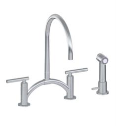 Graff G-4895-LM49 Sospiro 9 1/8" Double Handle Bridge/Deck Mounted Pull-Out Kitchen Faucet with Side Spray