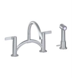 Graff G-5895-LM46B Terra 7 1/2" Double Handle Bridge/Deck Mounted Pull-Out Bar/Prep Kitchen Faucet with Side Spray