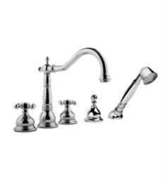 Graff G-2551 Canterbury 7 7/8" Double Handle Widespread/Deck Mounted Roman Tub Faucet with Hand Shower and Diverter