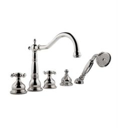 Graff G-2551M Canterbury 7 7/8" Double Handle Widespread/Deck Mounted Roman Tub Faucet with Metal Hand Shower and Diverter
