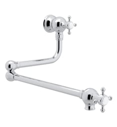 Rohl U.4798X Perrin and Rowe 22 1/4" Wall Mounted Swing Arm Pot Filler with Cross Handle