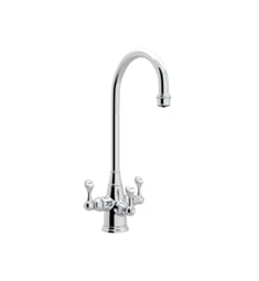 Rohl U.1220LS-2 Perrin and Rowe 6" Traditional Deck Mounted Bar/Food Prep Filtration Kitchen Faucet with C-Spout