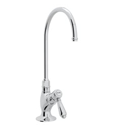 Rohl A1635LM Country Kitchen 4 3/4" Deck Mounted C-Spout Filtration Kitchen Faucet with Metal Levers