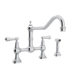 Rohl U.4764L Perrin and Rowe 11" Deck Mounted Bridge Kitchen Faucet with Lever Handles & Sidespray