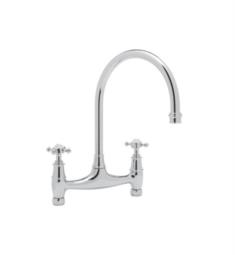 Rohl U.4790X Perrin and Rowe 8 7/8" Deck Mounted Bridge Faucet with Metal Cross Handle