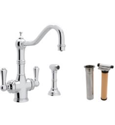 Rohl U.KIT1570LS Perrin and Rowe 9" Traditional Deck Mounted Kitchen Faucet with Sidespray