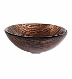 Kraus GV-398-19MM Nature 17" Single Bowl Gaia Tempered Glass Vessel Bathroom Sink in Copper Brown