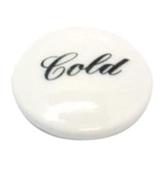 ROHL C7673C Country Kitchen White Porcelain Insert with "Cold" Script in English for Cross Handle