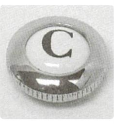 ROHL C7698C Country Kitchen Threaded Porcelain Screw Cover Cap Indice "C" Letter