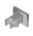 Graff G-8617 2 1/2" Wall Mount Square Handshower Bracket with Integrated Wall Supply Elbow