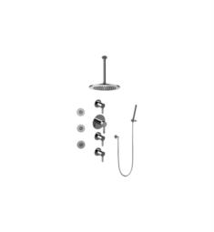 Graff GB1.121A-LM46S Terra Contemporary Round Thermostatic Set with Body Sprays and Handshower