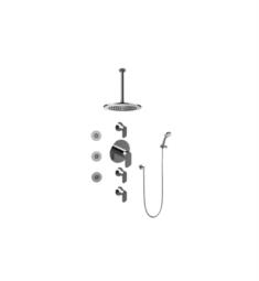 Graff GB1.131A-LM45S Phase Contemporary Square Thermostatic Set with Body Sprays and Handshower