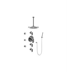 Graff GB1.221A-LM45S Phase Contemporary Square Thermostatic Set with Body Sprays and Handshower