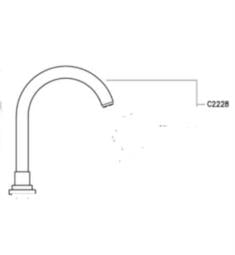 Rohl C2228 Lombardia Bath Fixed Spout for A2228 Widespread Lavatory Faucet