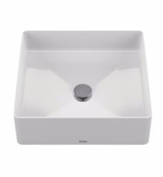 TOTO LT574#01 Arvina 16 5/8" Fireclay Square Vessel Lavatory Sink in Cotton