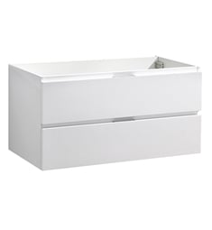 Fresca FCB8342WH Valencia 40" Glossy White Wall Hung Modern Bathroom Cabinet