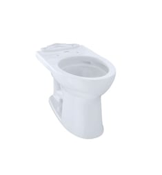 TOTO C454CUFG#01 Drake II Universal Height Elongated Front Toilet Bowl Only in Cotton White with CeFiONtect Ceramic Glaze