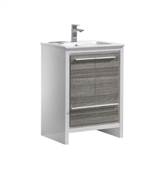 Fresca FCB8125HA-I Allier Rio 24" Ash Gray Modern Bathroom Cabinet with Sink