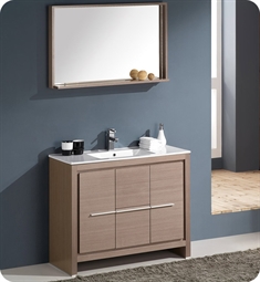 Fresca FVN8140GO Allier 40" Modern Bathroom Vanity with Mirror in Gray Oak