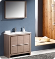Fresca FVN8136GO Allier 36" Modern Bathroom Vanity with Mirror in Gray Oak