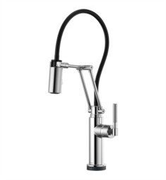Brizo 64243LF Litze 21 1/2" Single Handle SmartTouch Articulating Kitchen Faucet with Knurled Handle