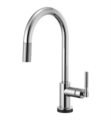 Brizo 64043LF Litze 16 1/2" Single Handle Arc Spout SmartTouch Pull-Down Kitchen Faucet with Knurled Handle