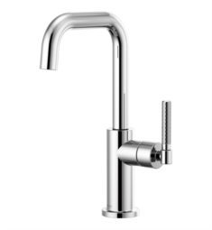 Brizo 61053LF Litze 11 3/8" Single Handle Square Arc Bar Kitchen Faucet with Knurled Handle