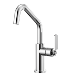 Brizo 61064LF Litze 11 1/2" Single Handle Angled Spout Bar Kitchen Faucet with Industrial Handle