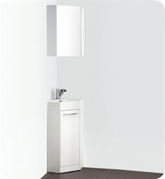 Fresca FVN5082WH Coda 14" Modern Corner Bathroom Vanity in White