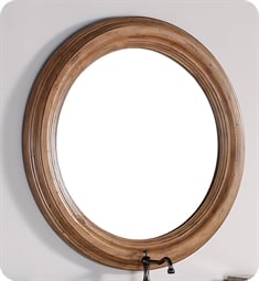 James Martin 500-M40-HON Malibu 40" Wall Mount Framed Circular Mirror in Honey Alder