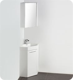 Fresca FVN5084WH Coda 18" Modern Corner Bathroom Vanity in White